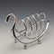British Vintage Silver Plated Swan Toast Rack